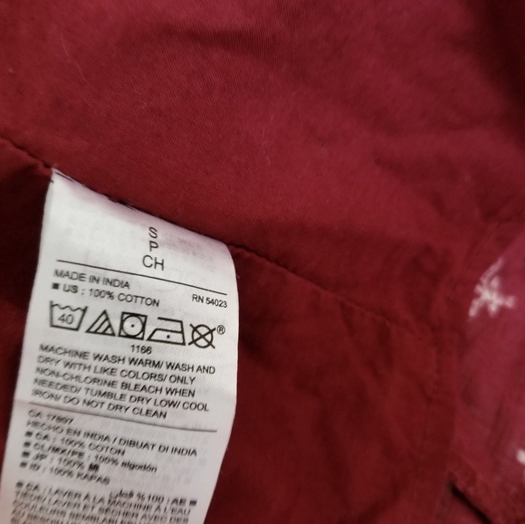 Old Navy maroon printed dress size S - Picture 7 of 8